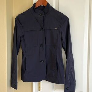 Eddie Bauer Travex Women’s Navy Button Front Packable Jacket- Size 2.